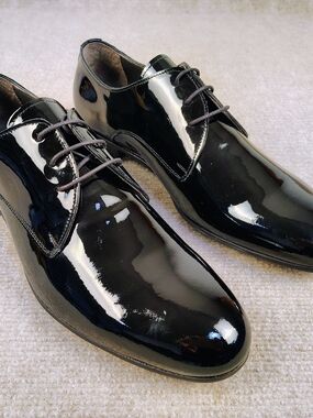 Men's Bruno Magli Neo Black Oxfords & Lace Ups Plain Toe Shoes Size 11.5 US ITA